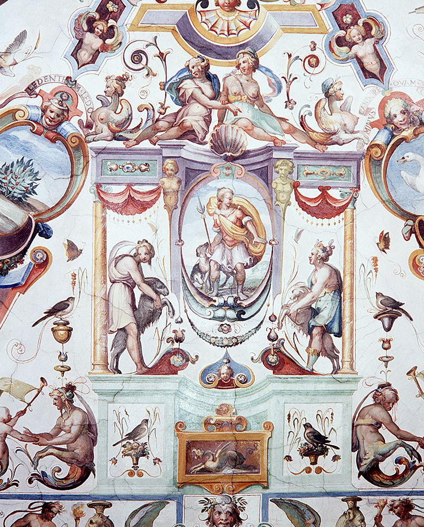 Plutone e Cerbero (dipinto) di Allori Alessandro (bottega) (sec. XVI)
