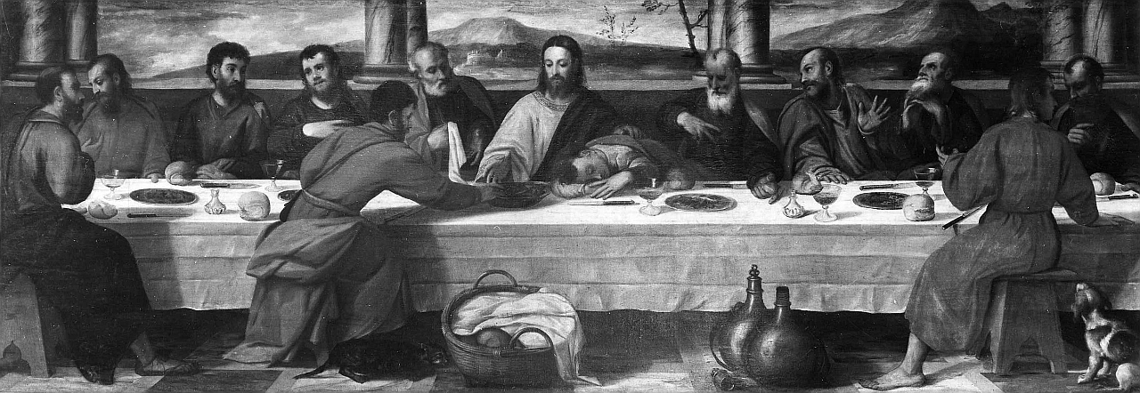 ultima cena (dipinto) di De Pitati Bonifacio detto Bonifacio Veronese (seconda metà sec. XVI)