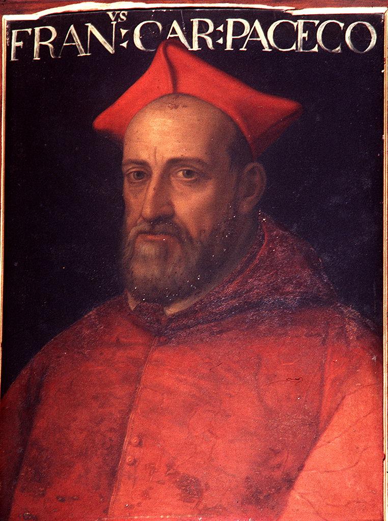 ritratto del cardinale Francesco Paceco (dipinto) di Dell'Altissimo Cristofano (sec. XVI)