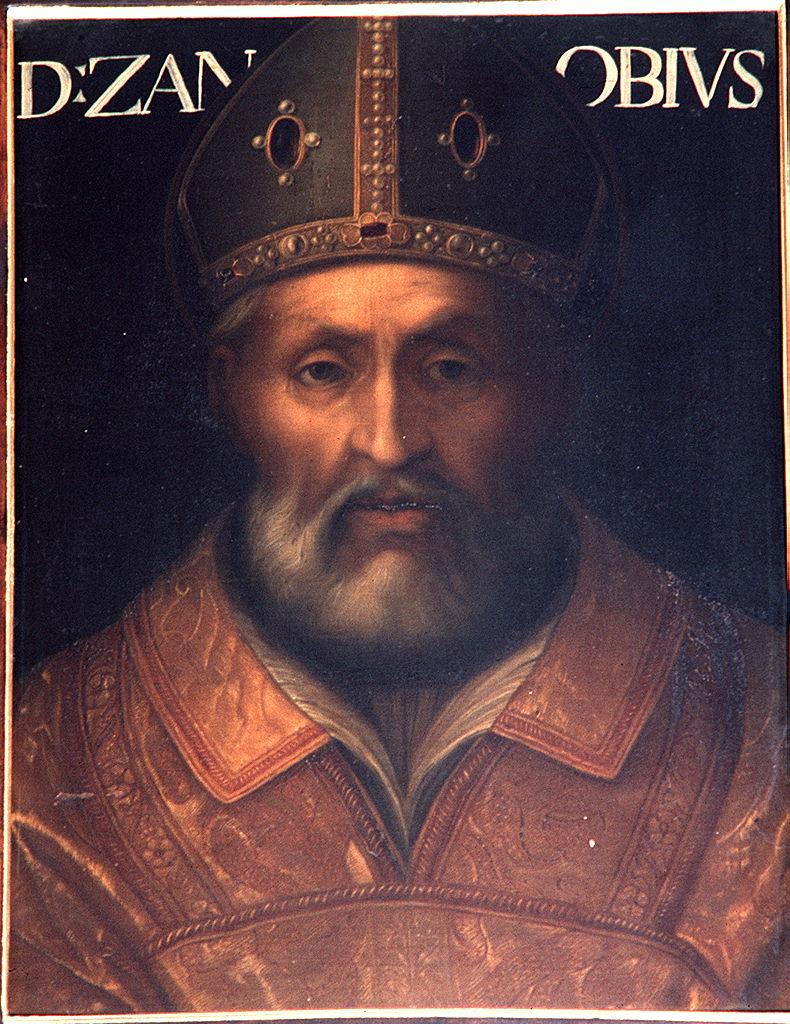 ritratto di San Zanobi (dipinto) di Dell'Altissimo Cristofano (sec. XVI)