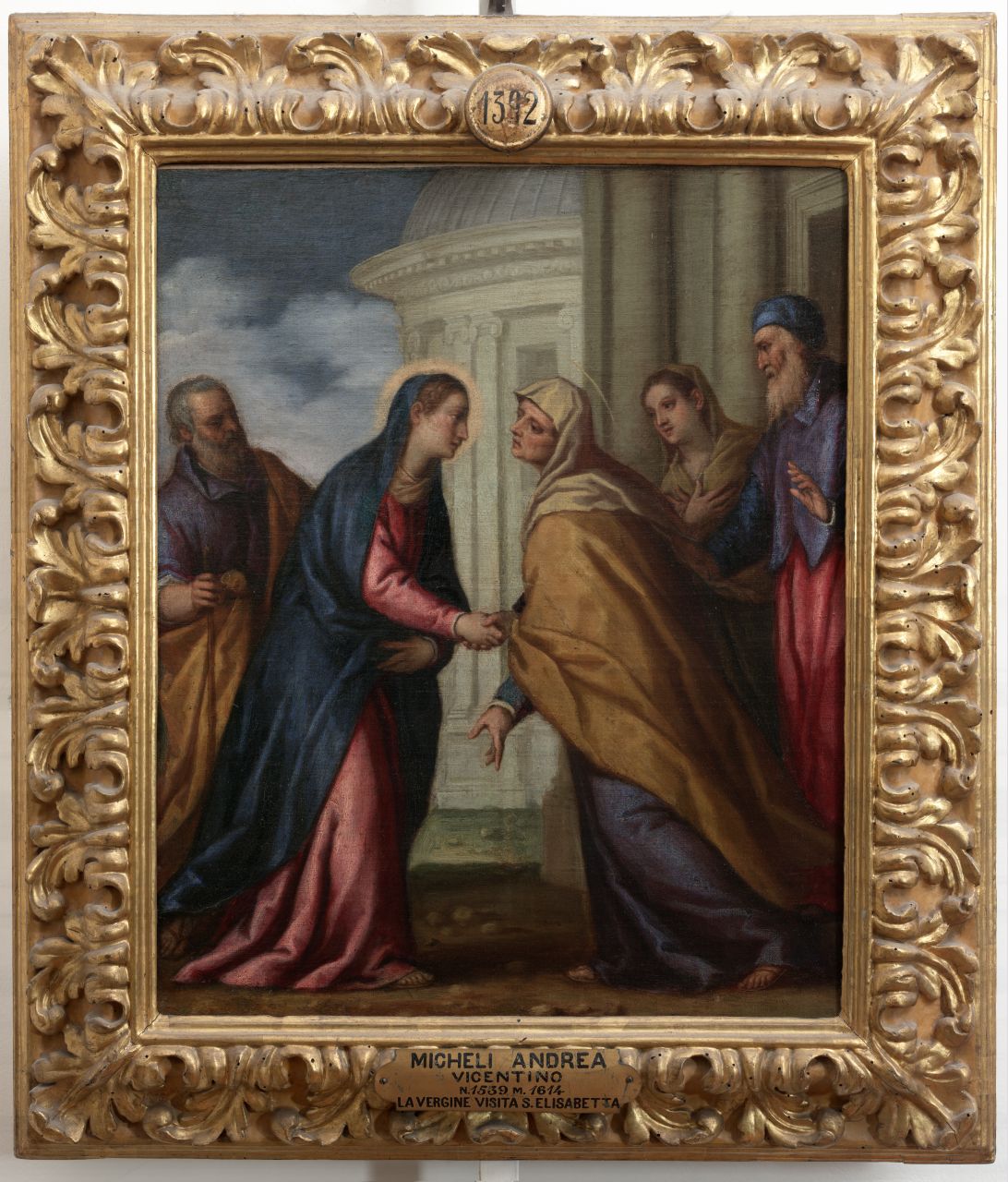 visitazione (dipinto) di Michieli Andrea detto Andrea Vicentino (fine/inizio secc. XVI/ XVII)