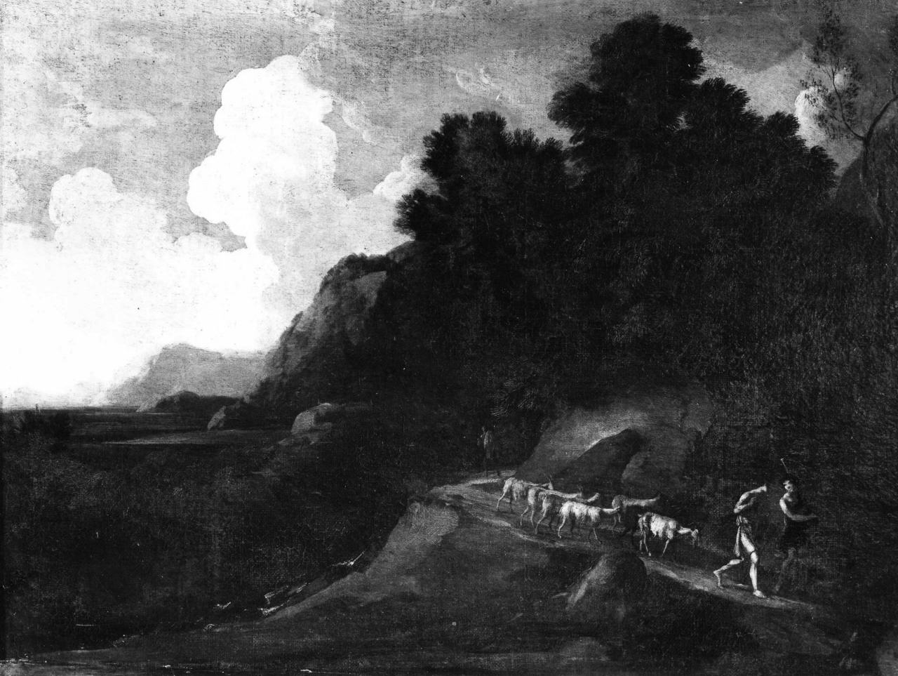 paesaggio (dipinto) di Dughet Gaspard detto Pussino (scuola) (sec. XVII)