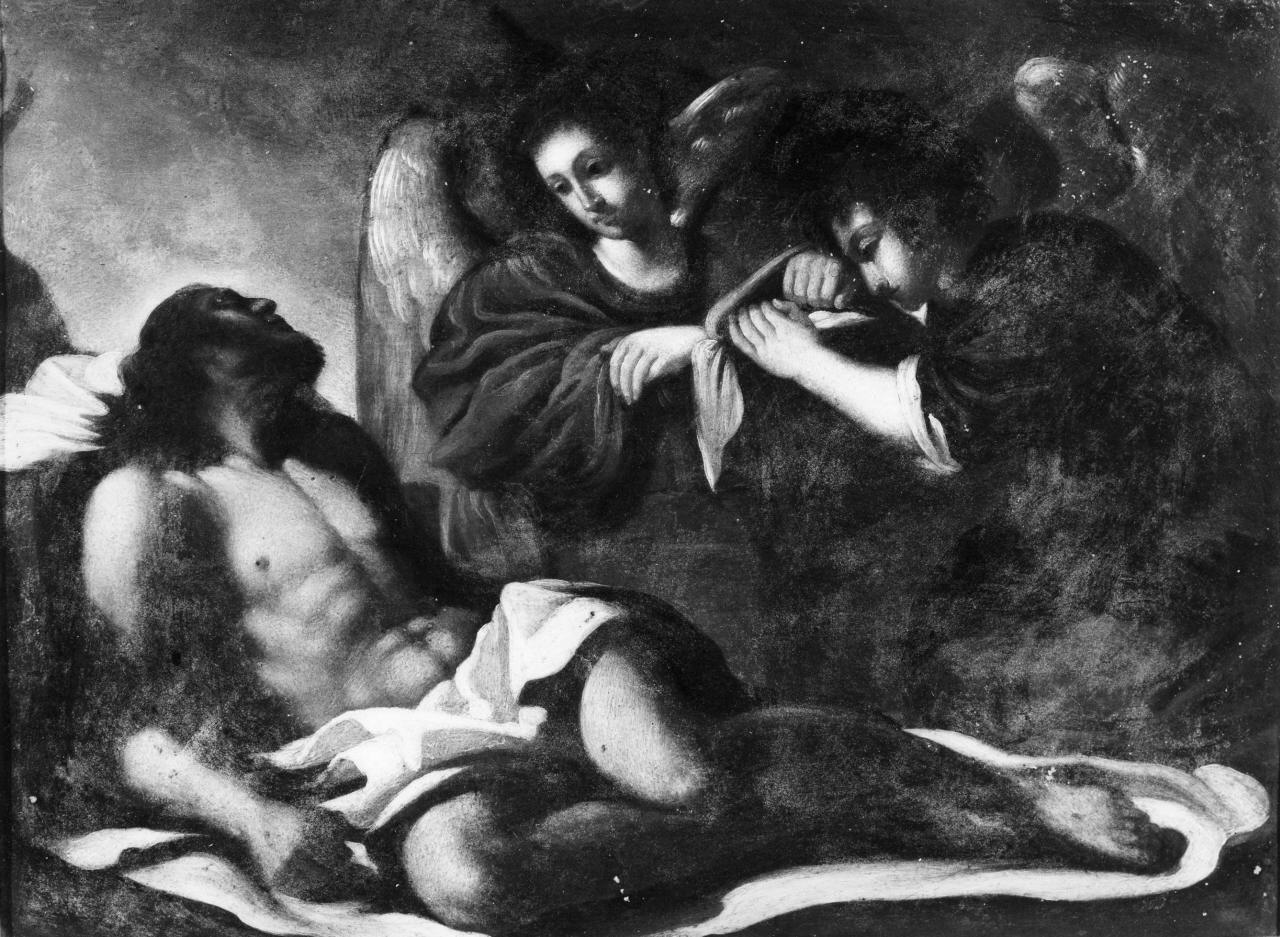 Cristo compianto dagli angeli (dipinto) di Barbieri Giovanni Francesco detto Guercino (cerchia) (sec. XVII)