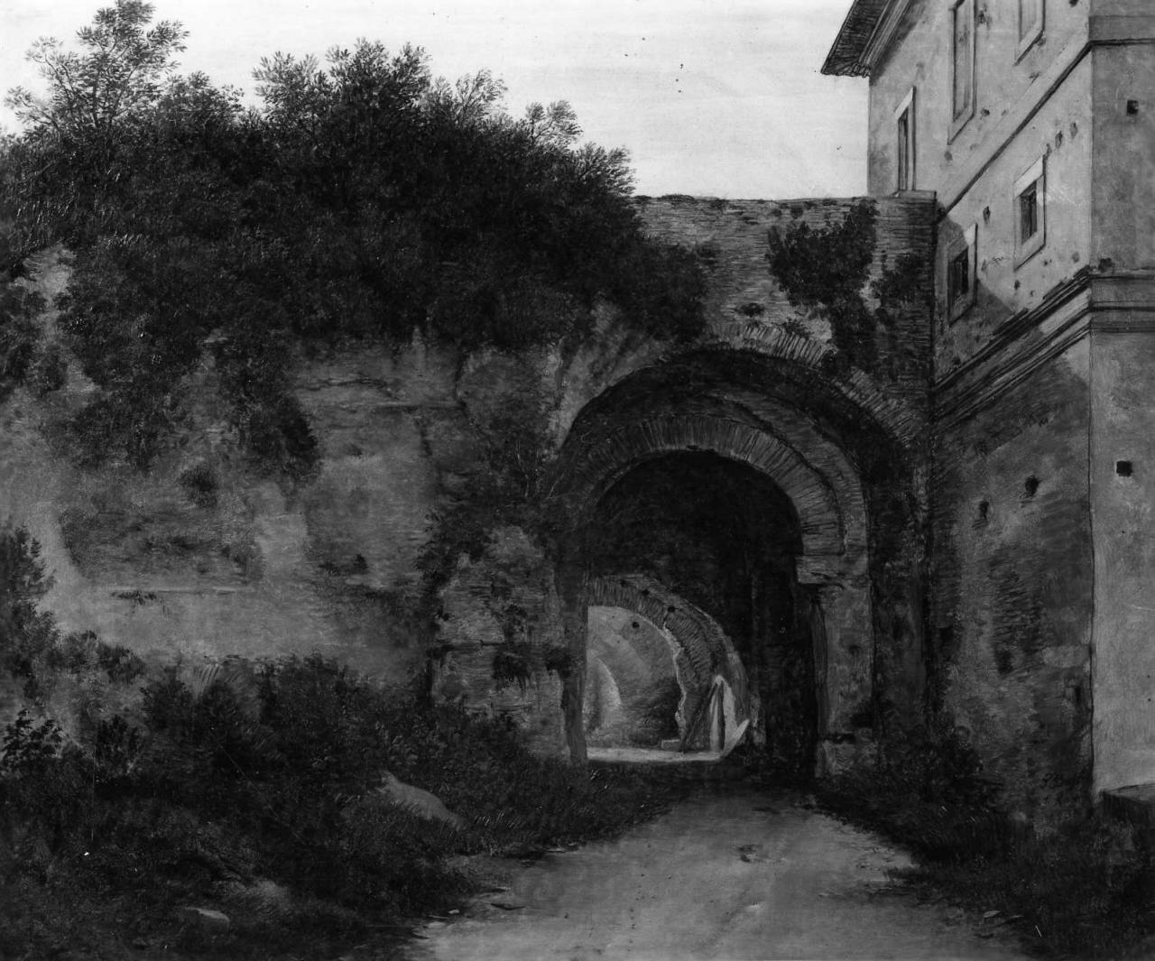 rovine del Palatino (dipinto) di Bassi Giovan Battista (sec. XIX)