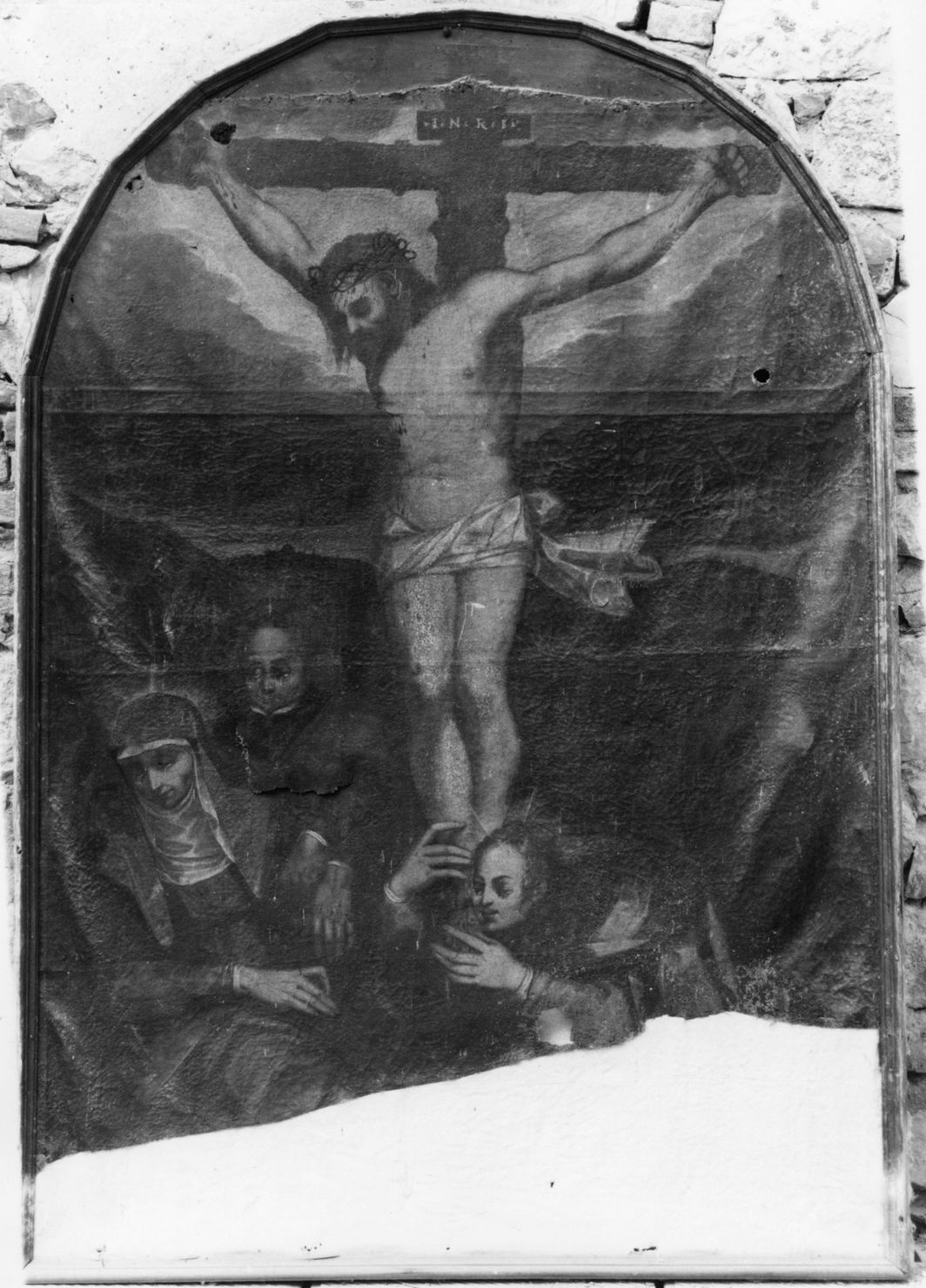 crocifissione di Cristo (dipinto) - bottega senese (metà sec. XVII)