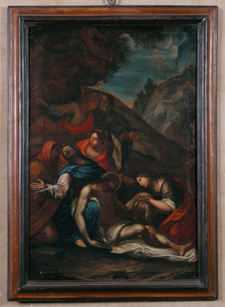 compianto sul Cristo morto (dipinto) - ambito toscano (secc. XVI/ XVII)