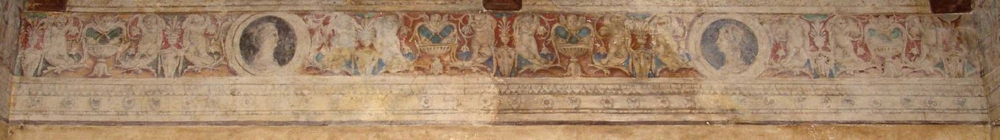 motivi decorativi a grottesche (dipinto) - ambito senese (prima metà sec. XVI)