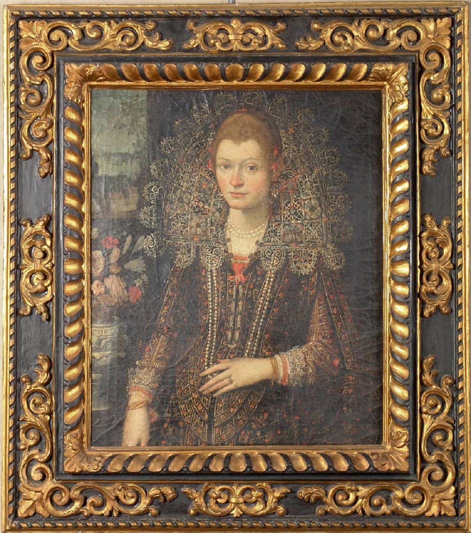ritratto di donna (dipinto) - ambito italiano (prima metà sec. XVII)