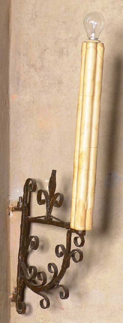 candeliere da parete - bottega senese (secc. XIX/ XX)