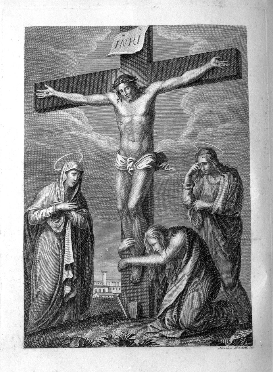 crocifissione di Cristo (stampa) di Mochetti Alessandro (sec. XIX)
