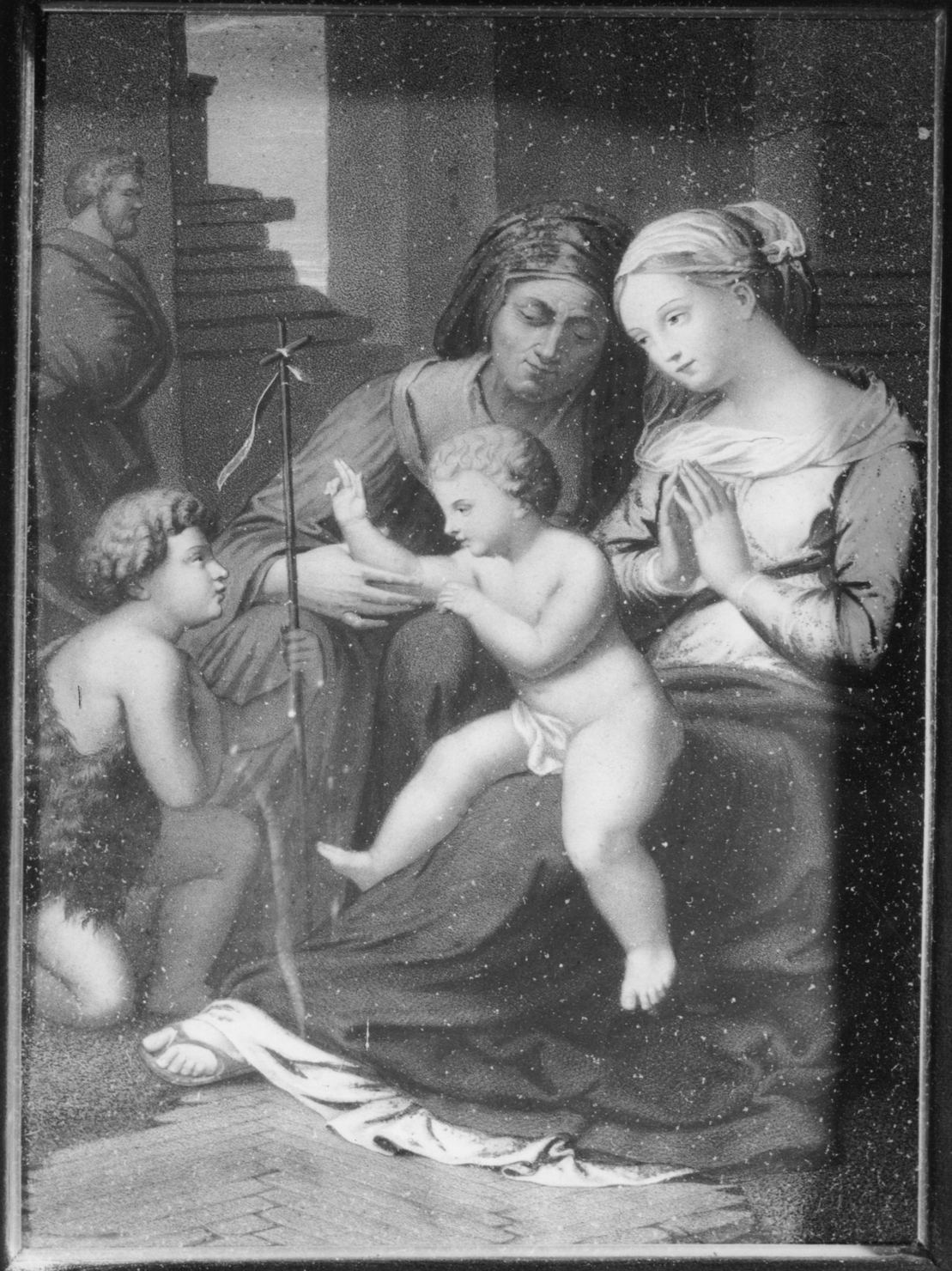 Madonna con Bambino e Sant'Anna (stampa a colori, elemento d'insieme) - ambito romano (ultimo quarto sec. XIX)
