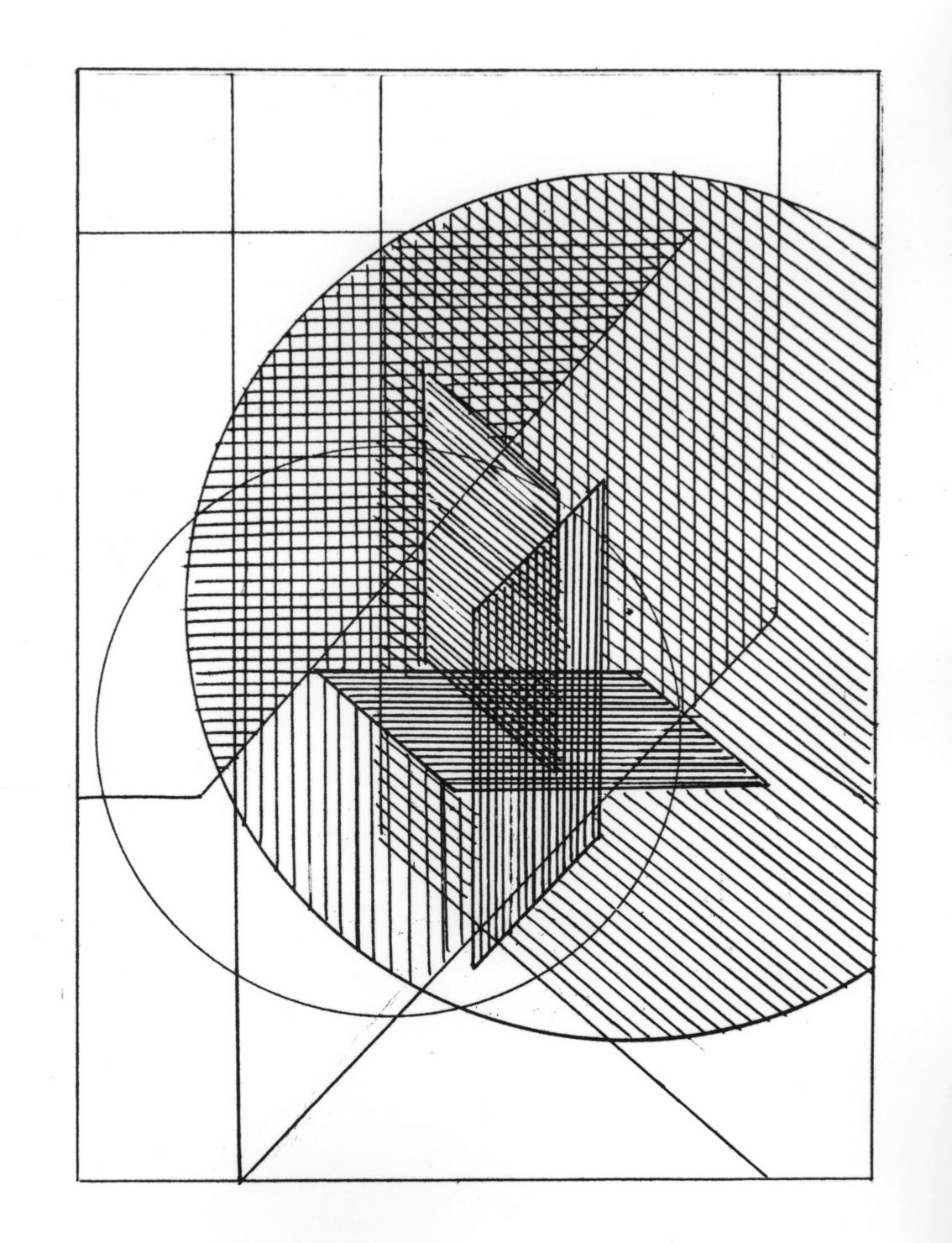composizione geometrica (stampa) di Veronesi L (sec. XX)