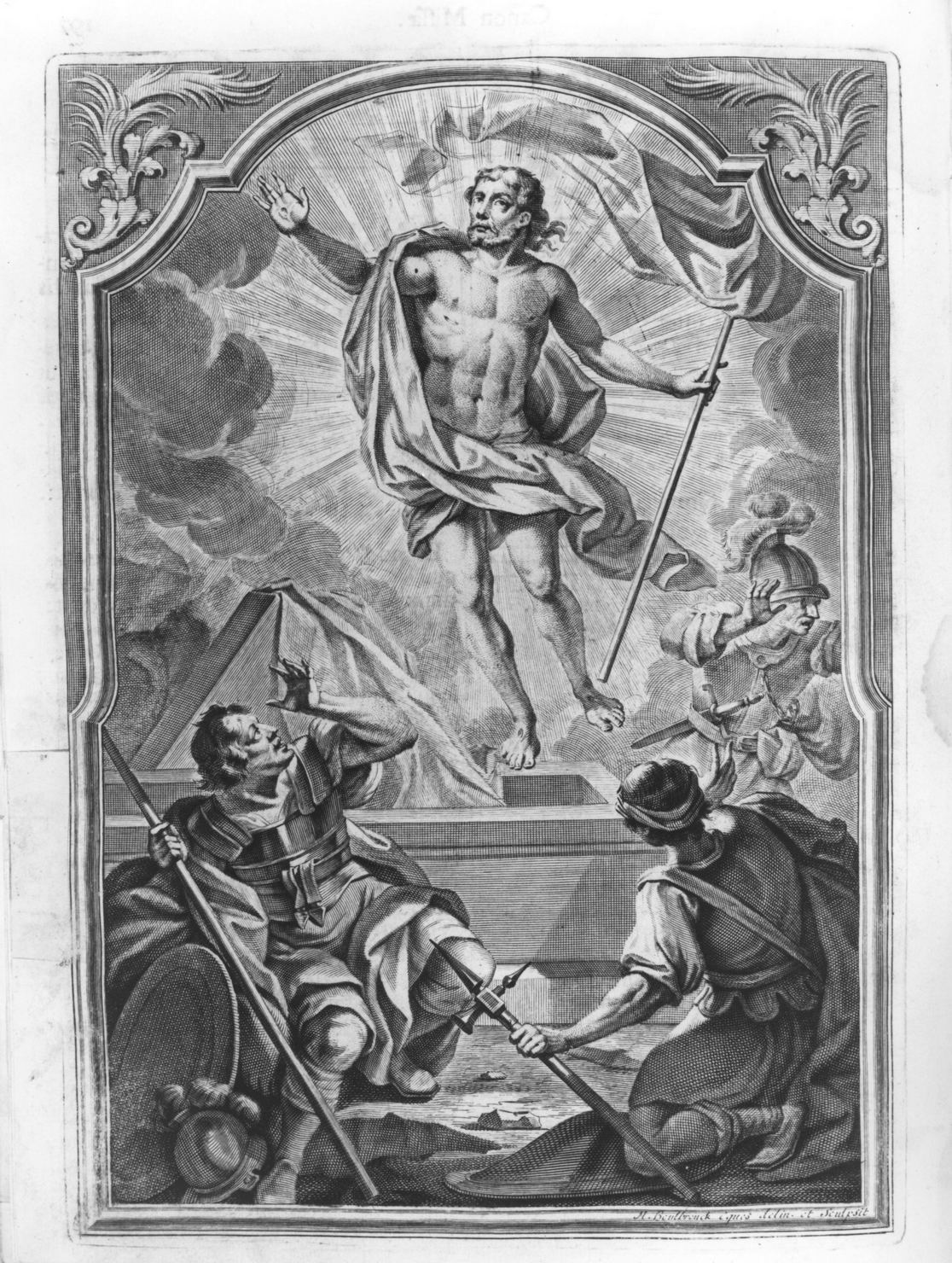 resurrezione di Cristo (stampa, elemento d'insieme) di Beylbruck J.M (seconda metà sec. XVII)