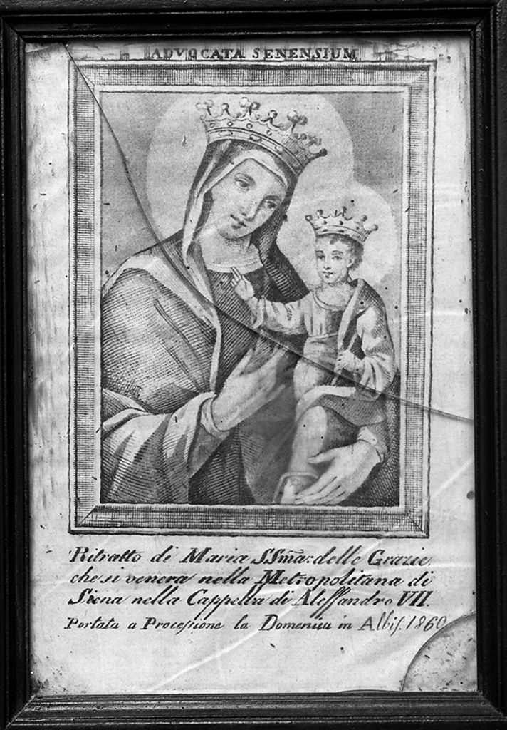 Madonna del Voto, Madonna con Bambino (stampa, serie) di Guido da Siena (CERCHIA) (sec. XIX)