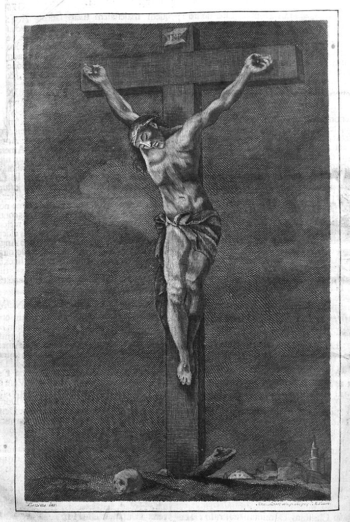 crocifissione (stampa, elemento d'insieme) di Rossi Andrea (sec. XVIII)
