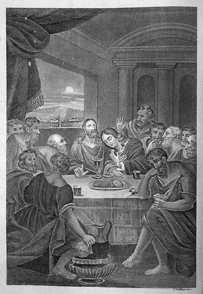 ultima cena (stampa, elemento d'insieme) di Cataneo Carlo (sec. XIX)