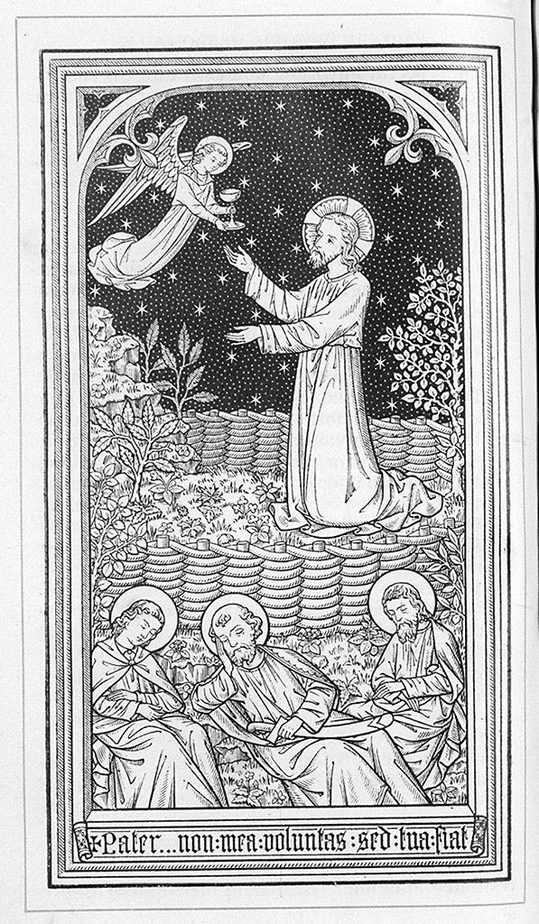 orazione di Cristo nell'orto di Getsemani (stampa, elemento d'insieme) - ambito italiano (sec. XX)