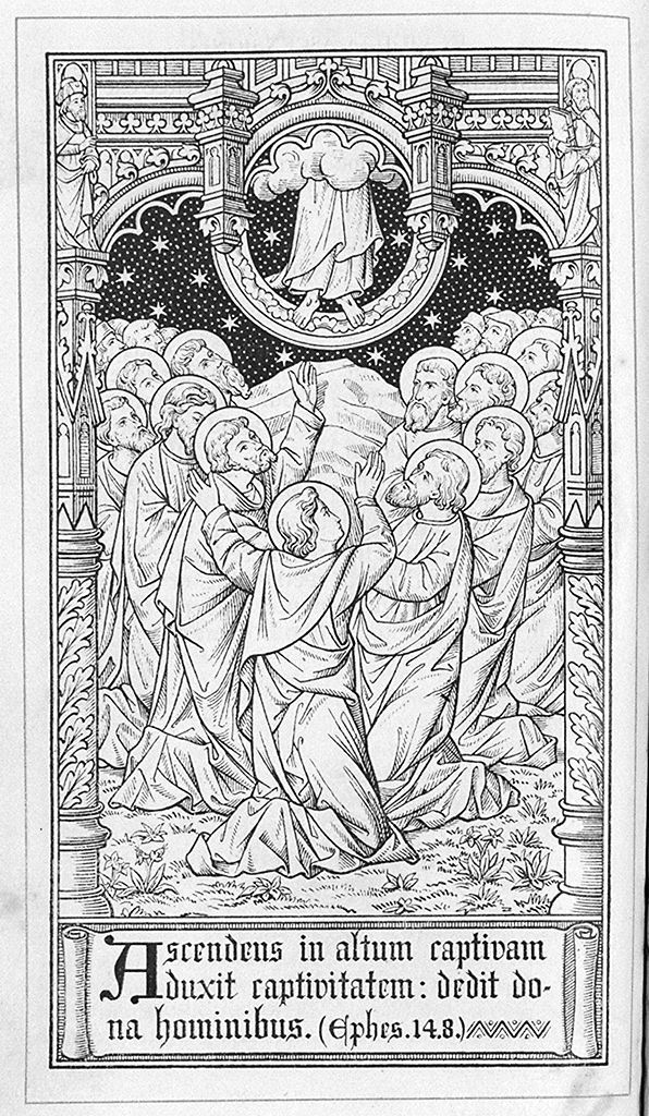 ascensione di Cristo (stampa, elemento d'insieme) - ambito italiano (sec. XX)