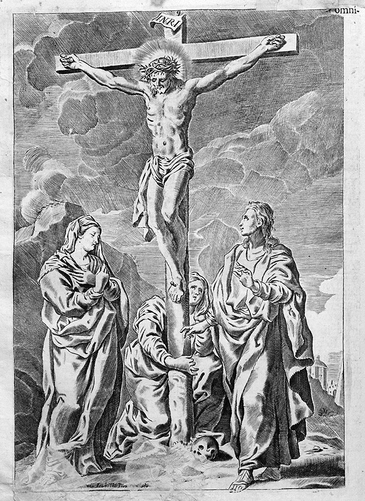 crocifissione di Cristo (stampa, elemento d'insieme) di Piccini Isabella (sec. XVIII)
