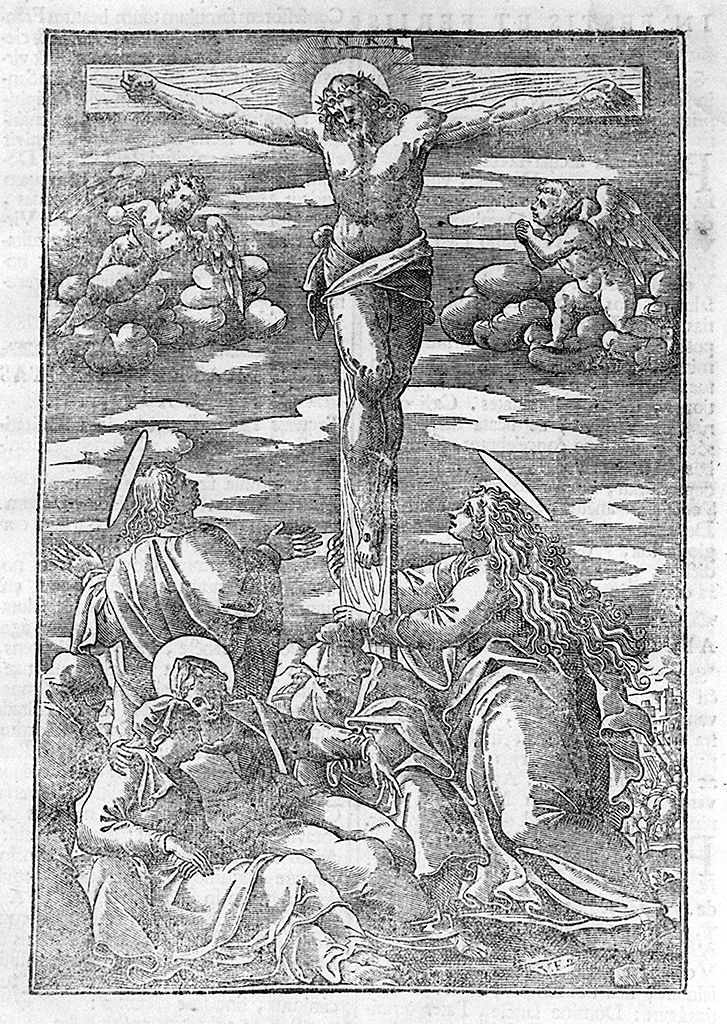 crocifissione (stampa, elemento d'insieme) - ambito italiano (sec. XVIII)
