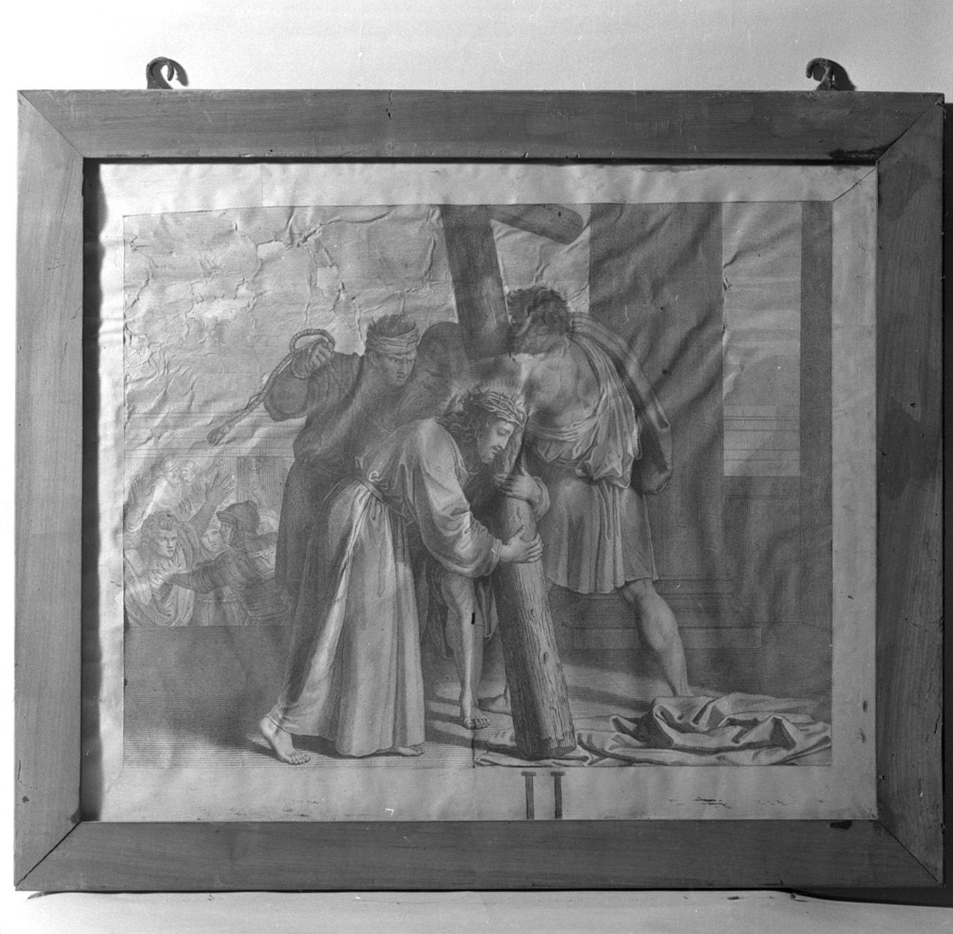 stazione II: Gesù caricato della croce (stampa, serie) di Pera Giuseppe, Cecchini Giovanni Battista, Sabatelli Luigi (sec. XIX)