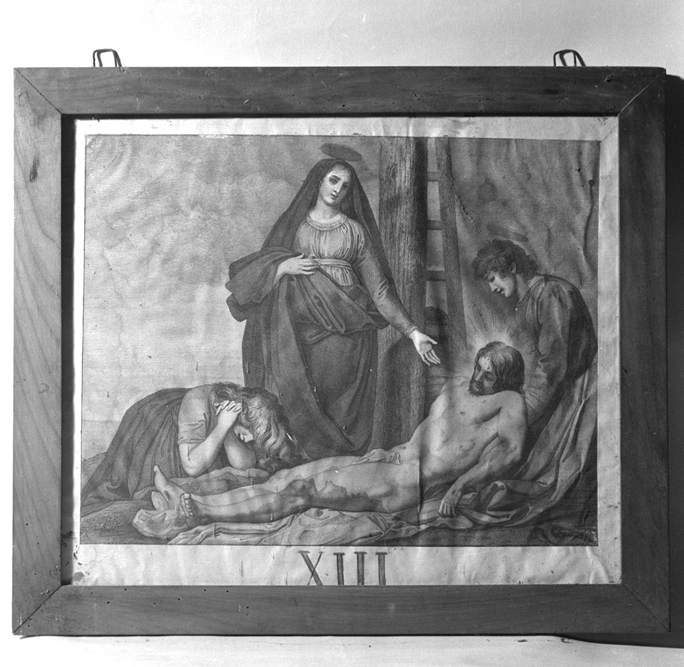 stazione XIII: Gesù deposto dalla croce (stampa, serie) di Pera Giuseppe, Sabatelli Luigi, Cecchini Giovanni Battista (sec. XIX)
