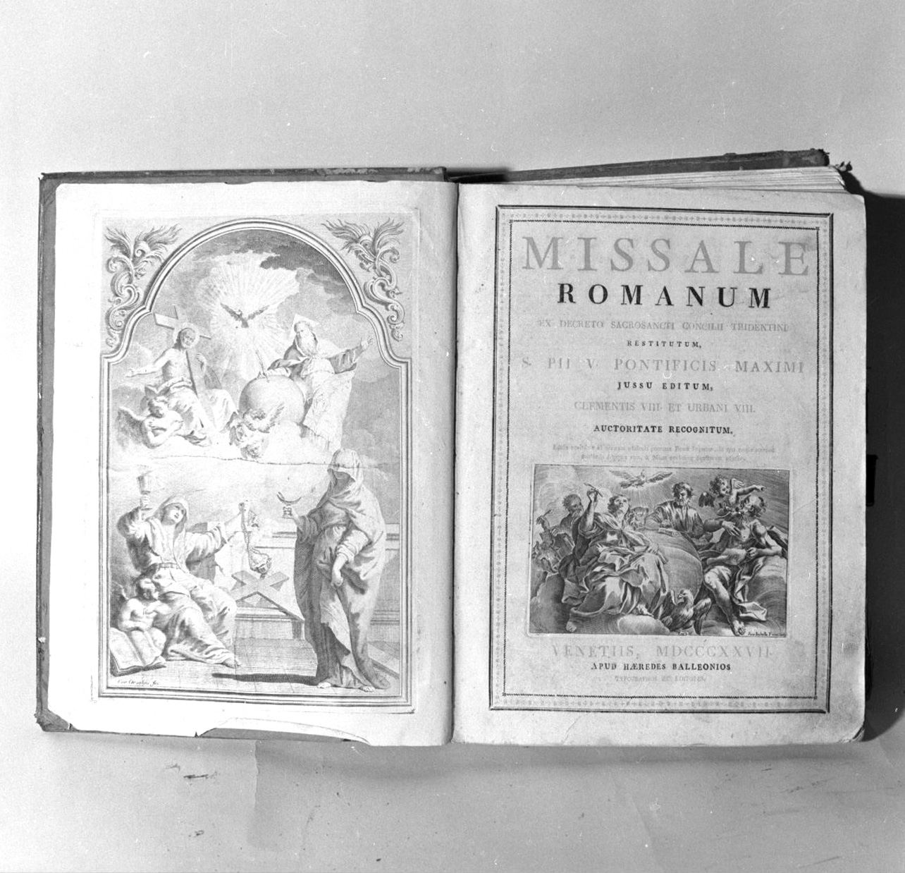 Trinità e figure allegoriche (stampa) di Orsolini Carlo (sec. XIX)