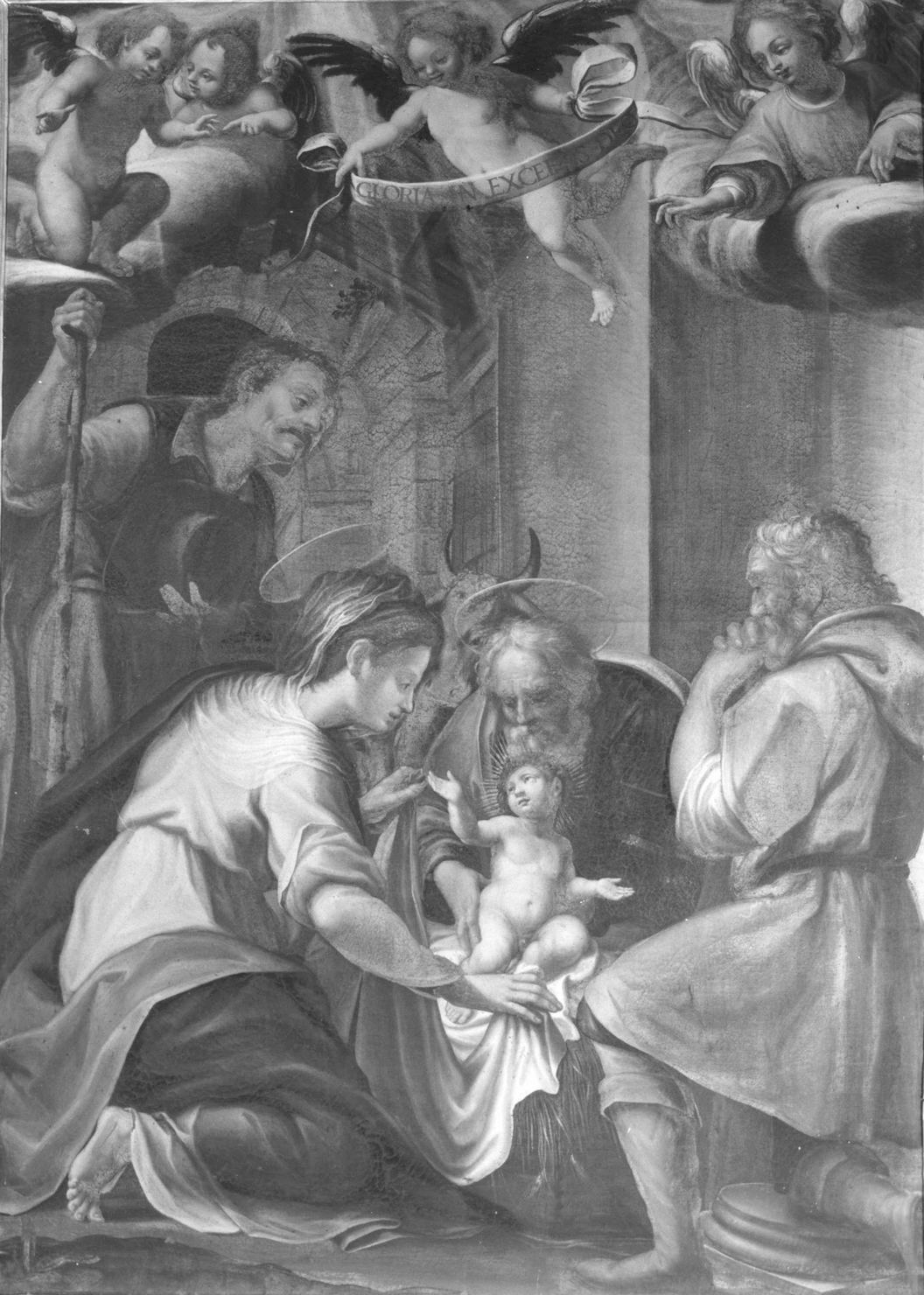 adorazione dei pastori (dipinto) - ambito senese (secc. XVII/ XVIII)