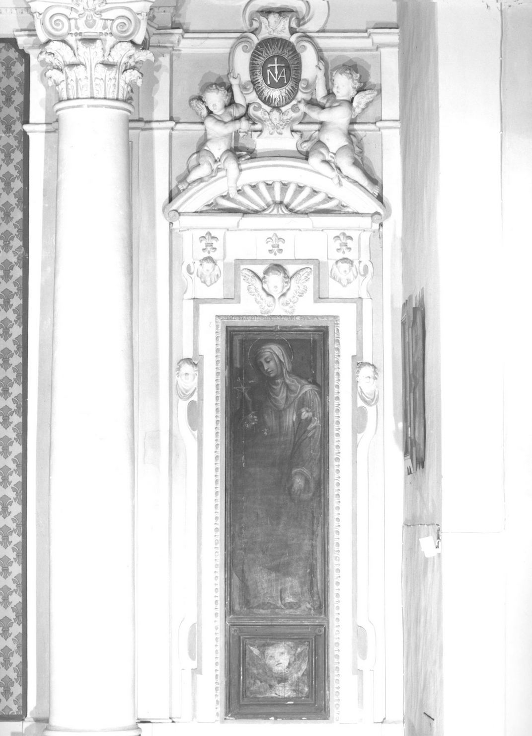 San Giuseppe con Gesù Bambino (dipinto, elemento d'insieme) - ambito senese (seconda metà sec. XIX)