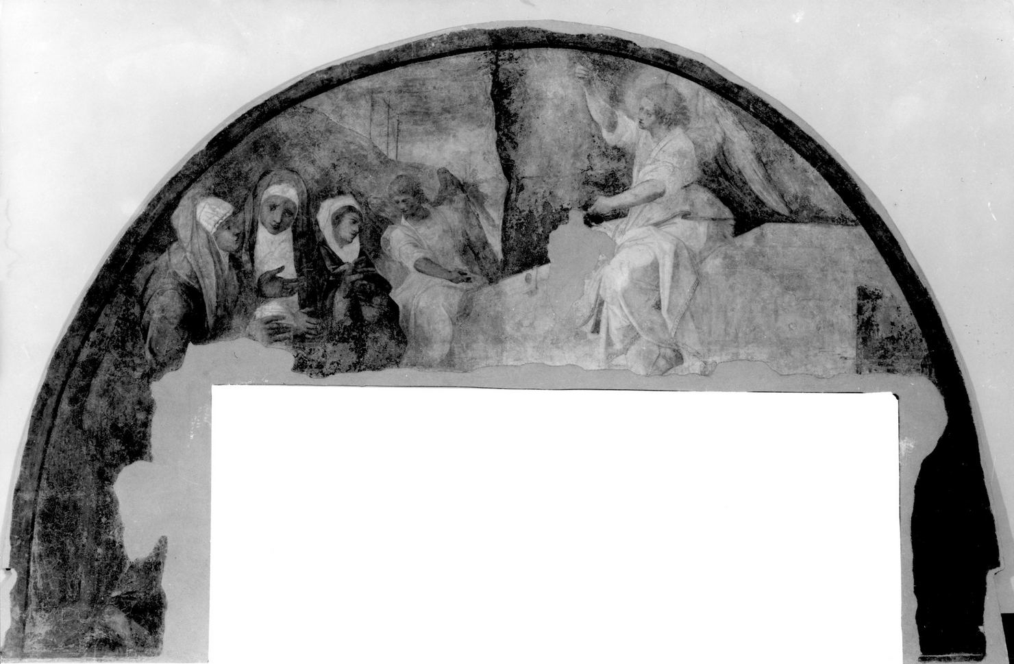 angelo annuncia la resurrezione alle pie donne (dipinto) di Barbatelli Bernardino detto Poccetti (fine/inizio secc. XVI/ XVII)