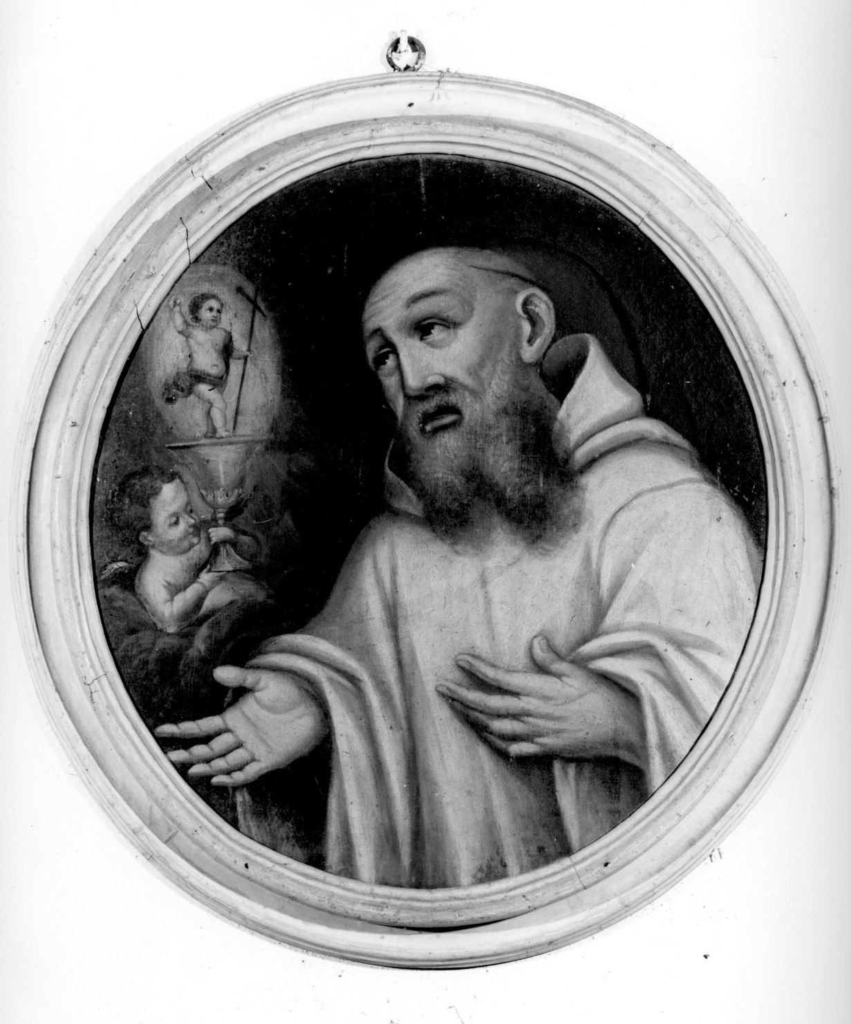 San Romualdo ha la visione di Gesù Bambino (dipinto) - ambito senese (prima metà sec. XVIII)