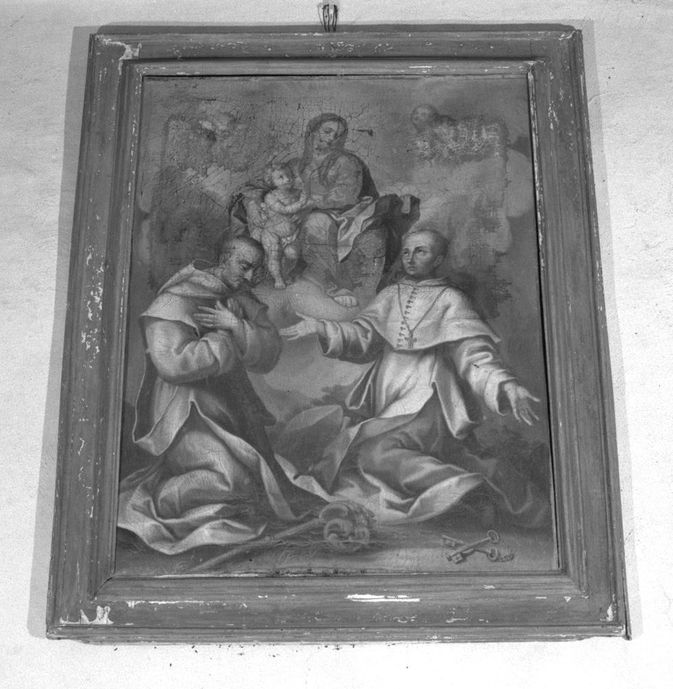 apparizione della Madonna a San Romualdo e a San Pier Damiani (dipinto) - ambito senese (prima metà sec. XVIII)