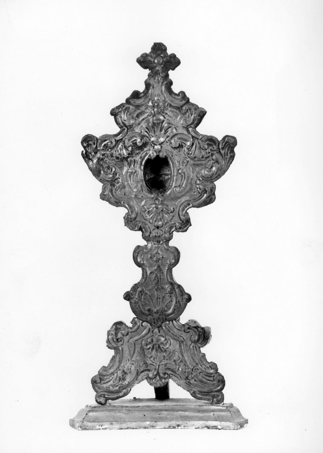 reliquiario - a ostensorio, serie - bottega toscana (prima metà sec. XVIII)