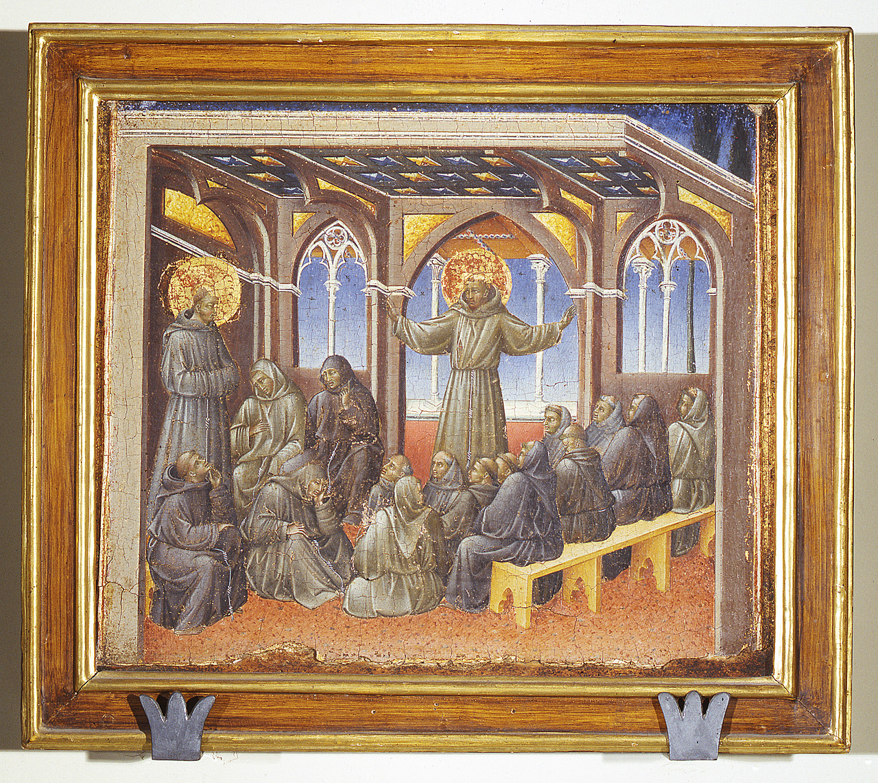 San Francesco di Assisi appare a Sant'Antonio nel capitolo di Arles (dipinto, opera isolata) di Giovanni di Paolo (secondo quarto sec. XV)