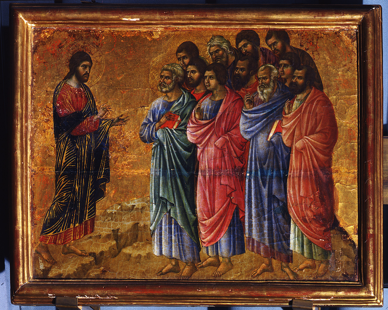 apparizione di Cristo agli apostoli sul monte degli Ulivi (ancona, elemento d'insieme) di Duccio di Boninsegna (primo quarto sec. XIV)