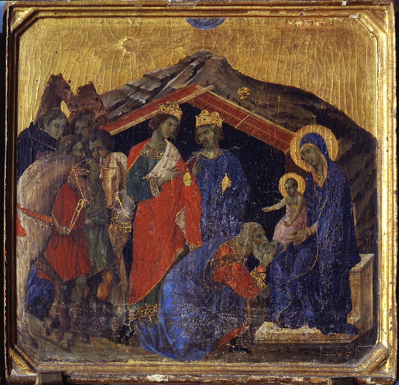 adorazione dei Re Magi (ancona, elemento d'insieme) di Duccio di Boninsegna (primo quarto sec. XIV)