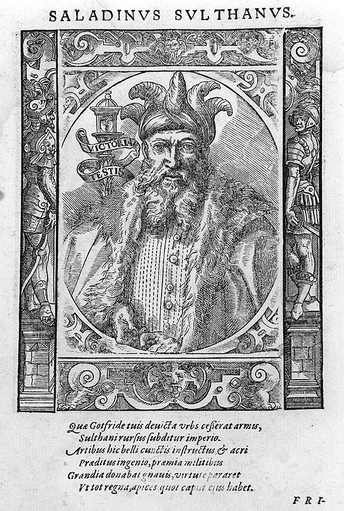 busto di Saladino (stampa, stampa composita) di Stimmer Tobias (sec. XVI, sec. XVI)