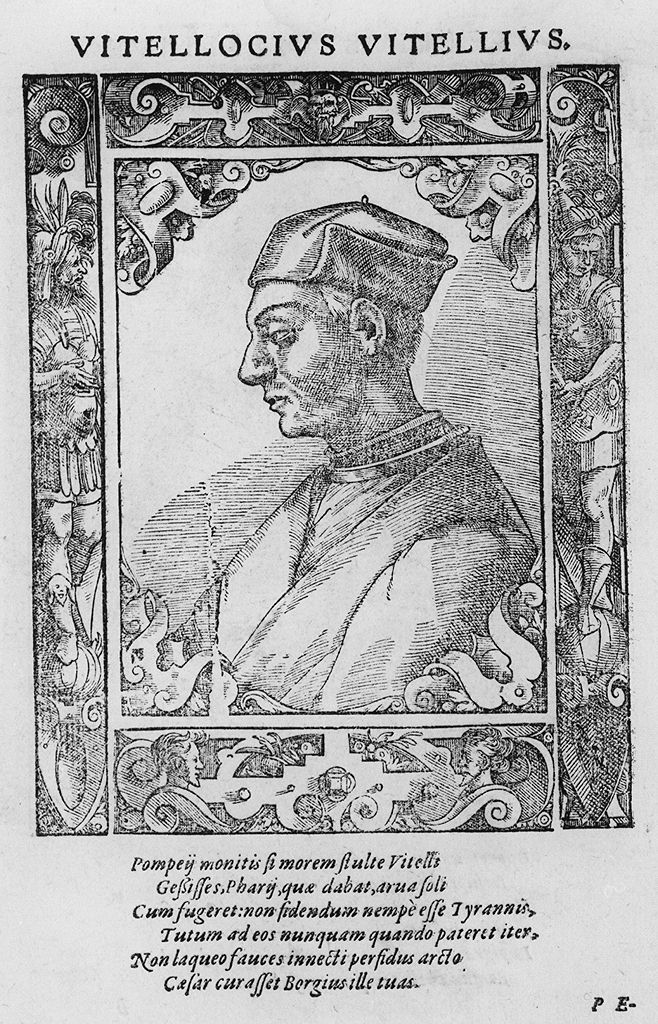 busto ritratto di Vitellozzo Vitelli (stampa, stampa composita) di Stimmer Tobias (sec. XVI, sec. XVI)