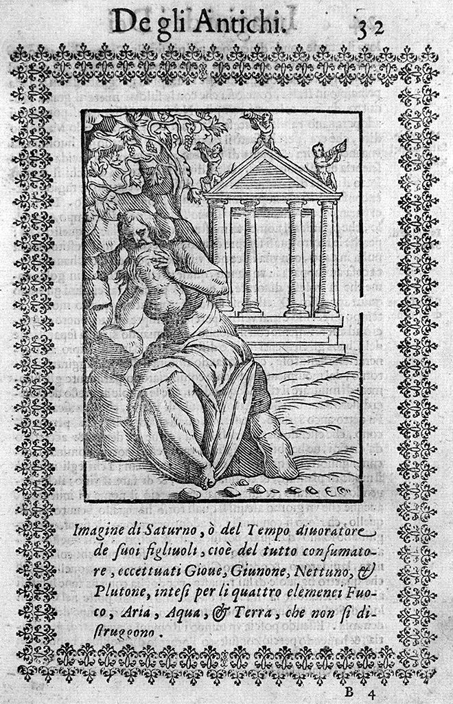 Saturno divora la pietra (stampa, elemento d'insieme) di Ferroverde Filippo (sec. XVII)