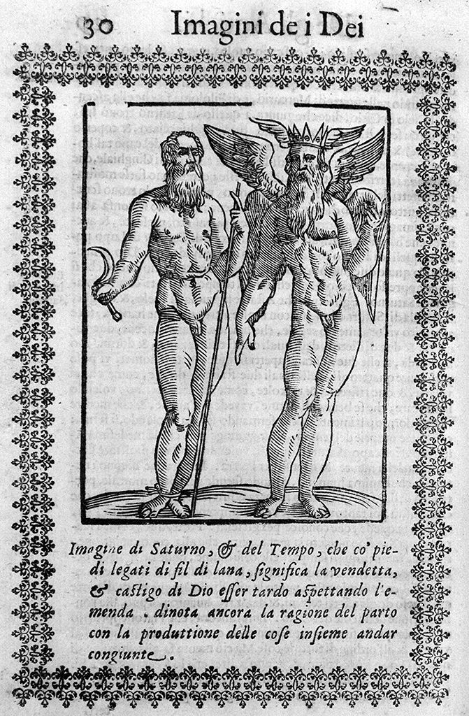 Saturno e il Tempo (stampa, elemento d'insieme) di Ferroverde Filippo (sec. XVII)