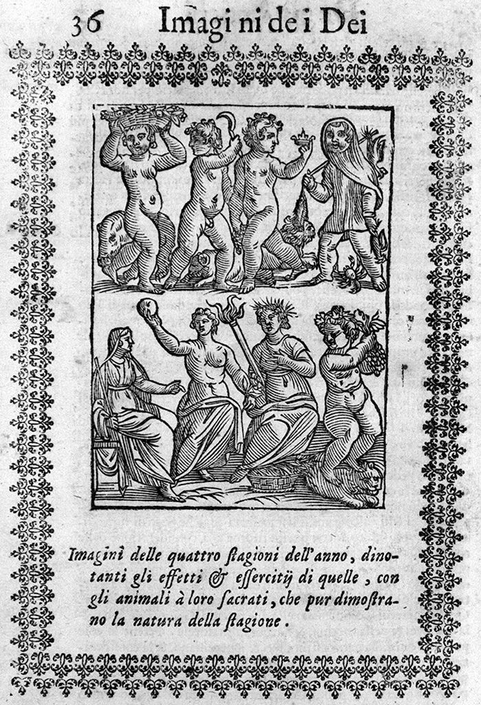 allegorie delle quattro stagioni (stampa, elemento d'insieme) di Ferroverde Filippo (sec. XVII)