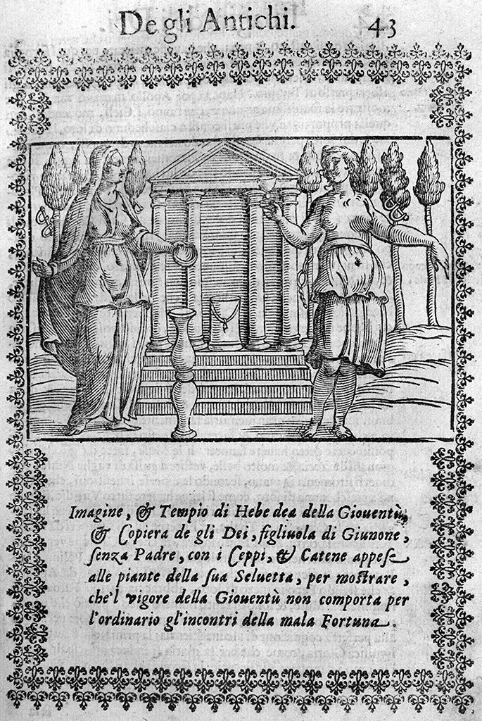 Ebe e Ganimede davanti al tempio (stampa, elemento d'insieme) di Ferroverde Filippo (sec. XVII)