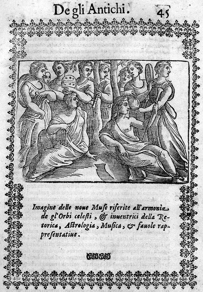 Muse (stampa, elemento d'insieme) di Ferroverde Filippo (sec. XVII)