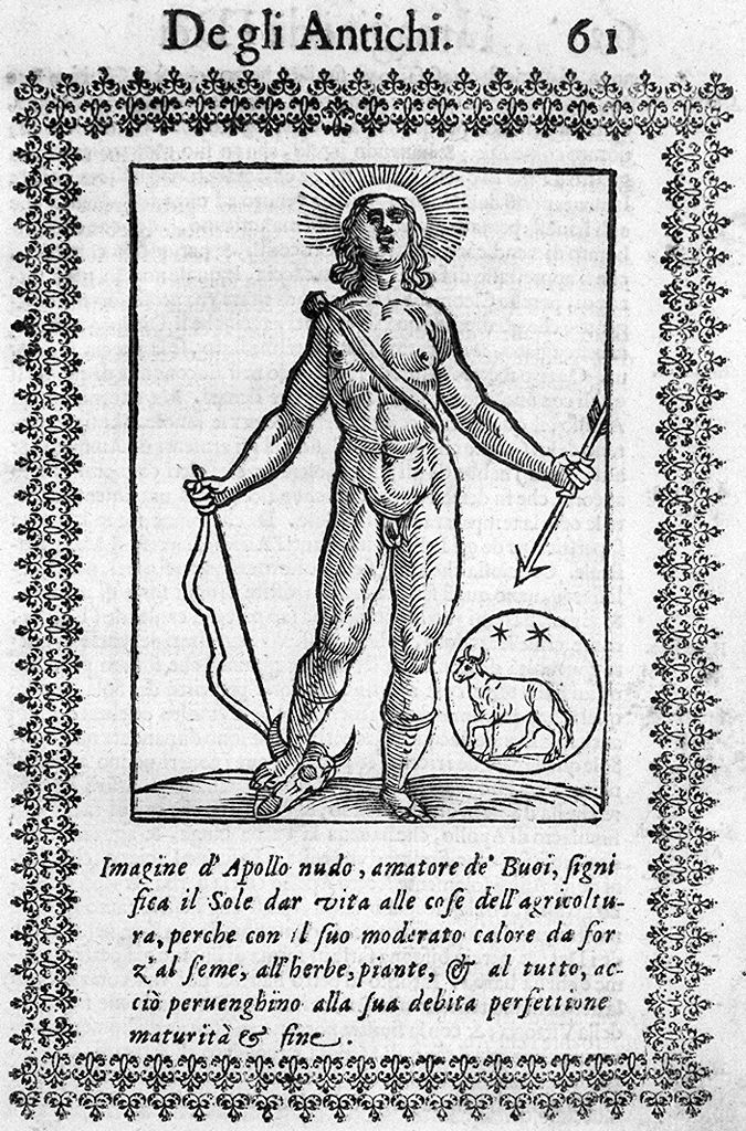 Apollo come dio dell'agricoltura (stampa, elemento d'insieme) di Ferroverde Filippo (sec. XVII)
