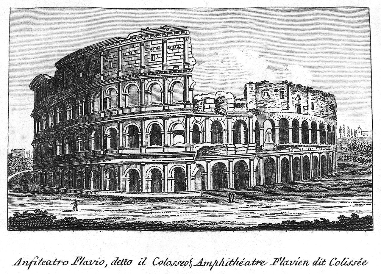 Colosseo (stampa, elemento d'insieme) - ambito italiano (sec. XIX, sec. XIX)