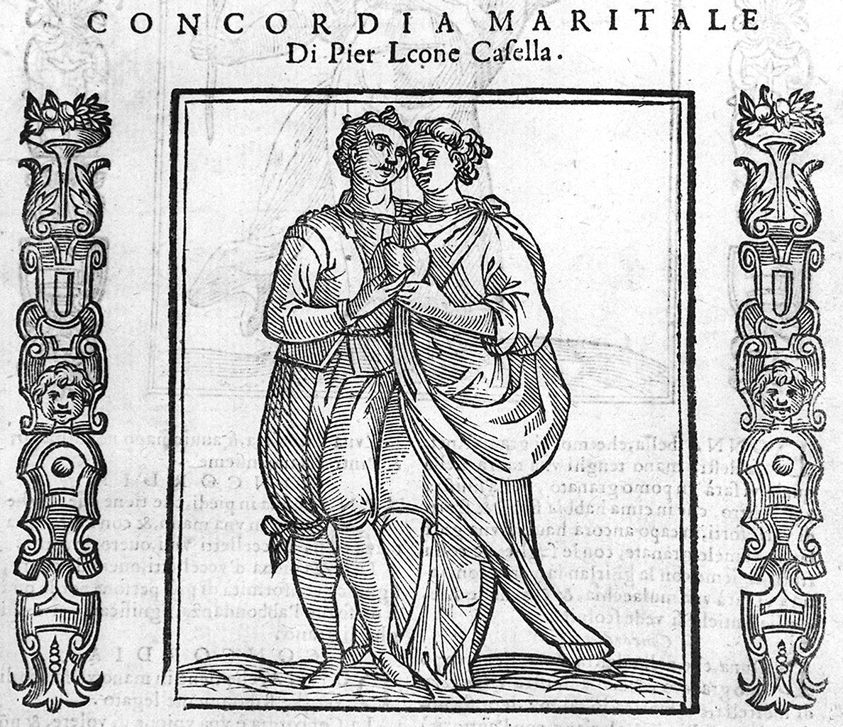 Concordia maritale (stampa, elemento d'insieme) - ambito veneto (sec. XVII, sec. XVII, sec. XVII)