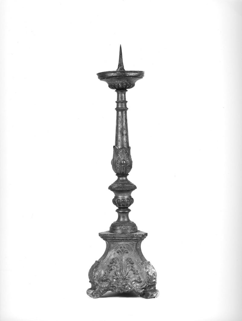 candeliere d'altare, serie - bottega senese (sec. XIX)