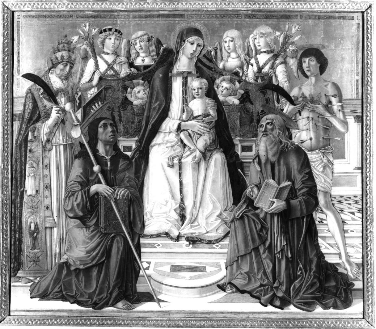 Madonna con Bambino e Santi (dipinto) di Benvenuto di Giovanni (seconda metà sec. XV)