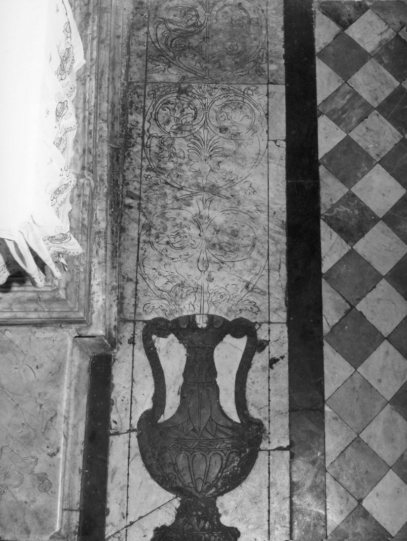 motivi decorativi vegetali (pavimento) di Martini Francesco di Giorgio (bottega) (fine sec. XV)