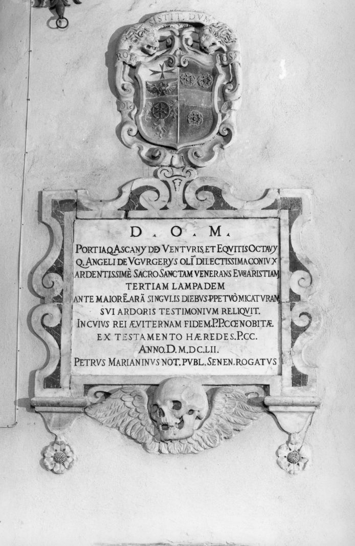 stemma gentilizio di Venturi Porzia e Ugurgieri Angelo (monumento funebre) - bottega senese (sec. XVII)